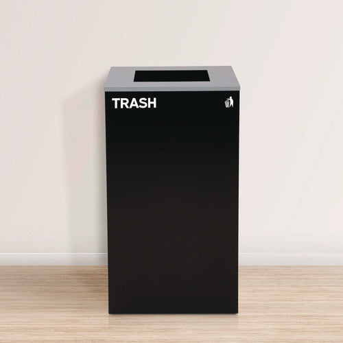 29 Gallon Trash/recycling Cans, Steel, Blue Cans/bottles Recycling Can, Green Compost Can, Black Trash Can With Square Lids