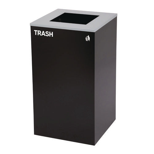 29 Gallon Trash/recycling Cans, Steel, Blue Cans/bottles Recycling Can, Green Compost Can, Black Trash Can With Square Lids