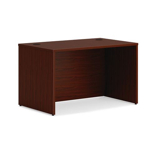 Mod Single Pedestal Desk Bundle, 48" X 30" X 29", Traditional Mahogany