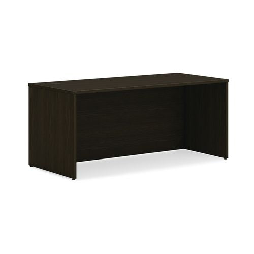 Mod Double Pedestal Desk Bundle, 66" X 30" X 29", Java Oak