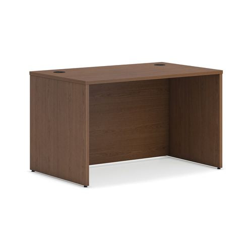 Mod Single Pedestal Desk Bundle, 48" X 30" X 29", Sepia Walnut