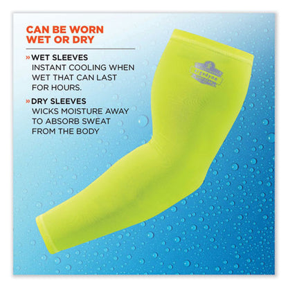 Chill-its 6690 Performance Knit Cooling Arm Sleeve, Polyester/spandex, 2x-large, Lime, 2 Sleeves