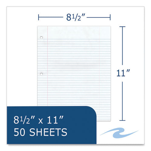 Gummed Pad, Medium/college Rule, 50 White 8.5 X 11 Sheets, 36/carton