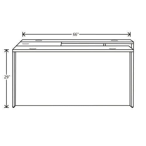 Mod U-station Bundle, 66" X 96" X 29", Traditional Mahogany