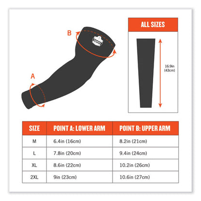 Chill-its 6690 Performance Knit Cooling Arm Sleeve, Polyester/spandex, Large, Lime, 2 Sleeves