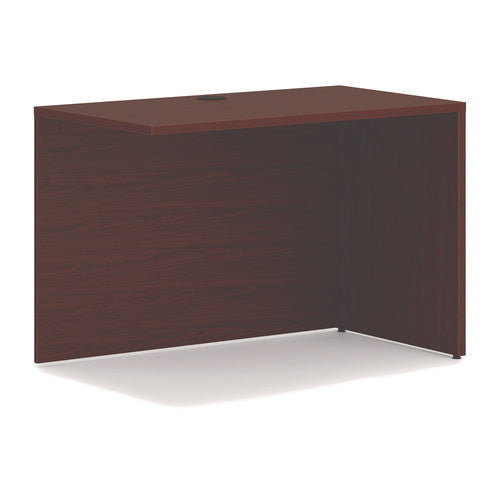 Mod L-station Double Pedestal Desk Bundle, 66" X 72" X 29", Traditional Mahogany