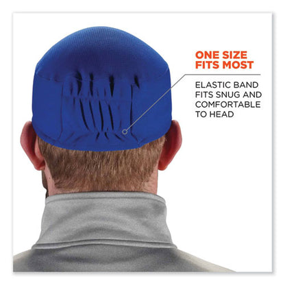 Chill-its 6630 High-performance Terry Cloth Skull Cap, Polyester, One Size Fits Most, Blue