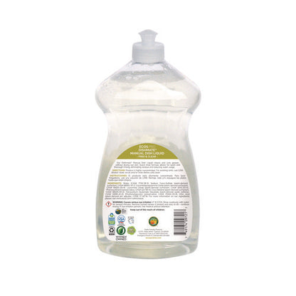 Dishmate Manual Dish Liquid, Free And Clear, 25 Oz Squeeze Bottle, 6/carton