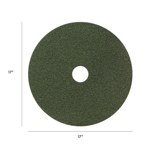 Black Diamond 3000 Grit Diamond Pad, 17" Diameter, Black/green, 2/carton