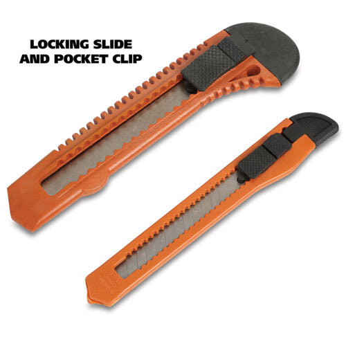 Snap-off Utility Knife Set, 9 Mm Knife, 18 Mm Knife, Orange/black