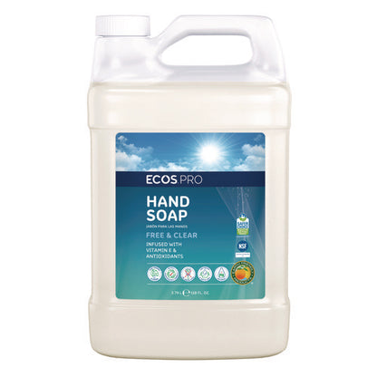 Liquid Hand Soap, Free And Clear, 1 Gal, 4/carton