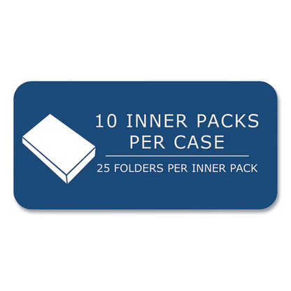 Pocket Folder With 3 Fasteners, 0.5" Capacity, 11 X 8.5, Dark Green, 25/box, 10 Boxes/carton