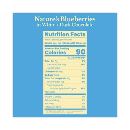 Nature's Hyper-chilled Blueberries In White And Dark Chocolate, 5 Oz Cup, 8/carton