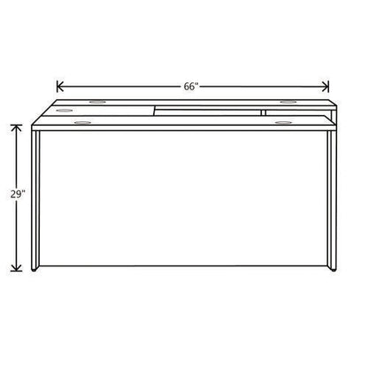 Mod U-station Bundle, 66" X 96" X 29", Slate Teak