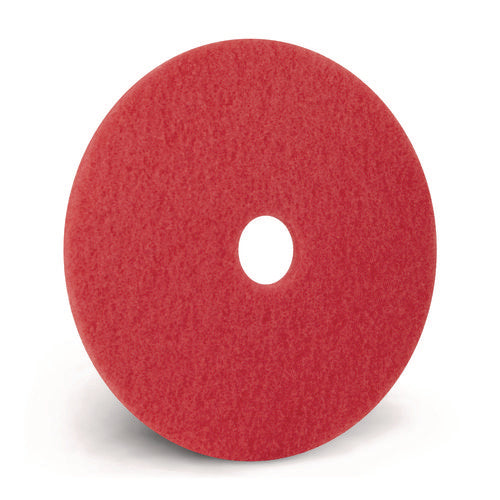 Buffing Pads, 15" Diameter, Red, 5/carton