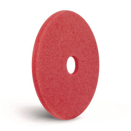 Buffing Pads, 15" Diameter, Red, 5/carton