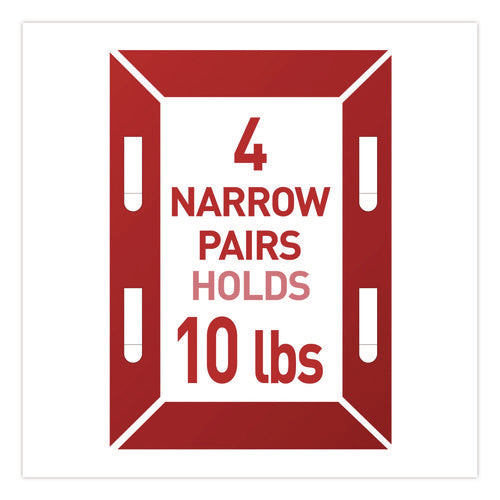 Picture Hanging Strips, Narrow, Removable, Holds Up To 10 Lbs Per 4 Pairs, 0.5 X 3.65, White, 12 Pairs/pack