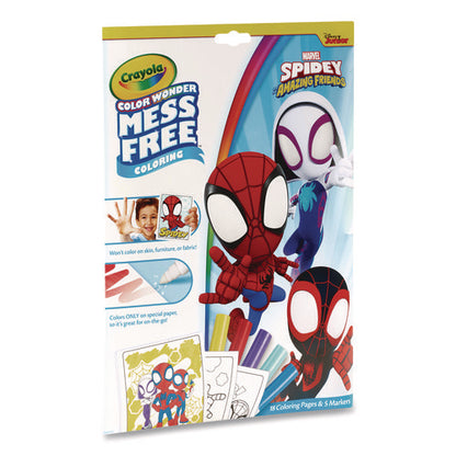 Spidey And His Amazing Friends Color Wonder Kit, (18) Action-packed Coloring Pages; (5) Spider-man Collection Markers