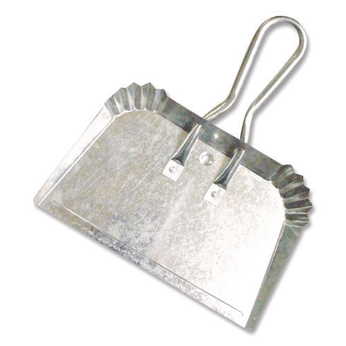 Bulldozer Dust Pan, 17" W, Aluminum Handle, Silver