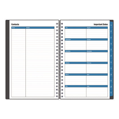 Collegiate Academic Year Weekly/monthly Planner, 8 X 5, Charcoal Gray Cover, 12-month: July 2024 To June 2025