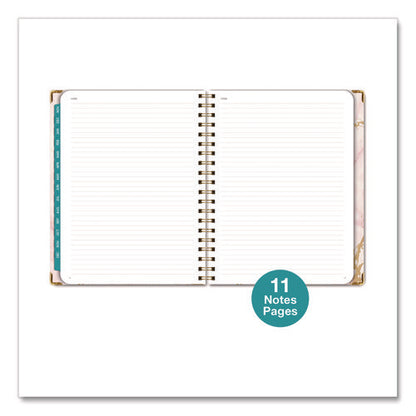 Marble Weekly/monthly Planner, 11 X 8.5, Pink Marble/gold Cover, 14-month: Nov 2024 To Dec 2025