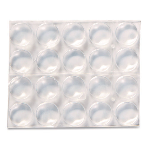 Bumpers, 0.5" Dia, Clear, 40/pack