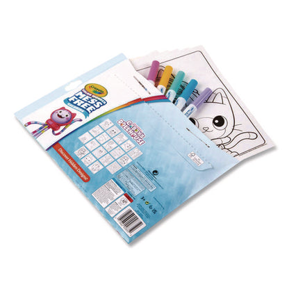 Gabby's Dollhouse Color Wonder Kit, (18) Coloring Pages, (5) Gabby's Collection Markers