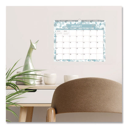 Amitza Blue Monthly Wall Calendar, Abstract Artwork, 15 X 12, White/blue/gray Sheets, 12-month (jan To Dec): 2025