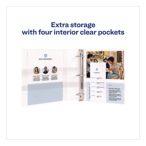 Durable View Binder With Durahinge And Ezd Rings, 3 Rings, 1" Capacity, 11 X 8.5, White, 12/carton (9301)