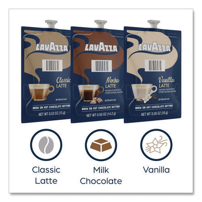 Latte Merchandiser Kit, Classic/mocha/vanilla Freshpacks, 54/carton