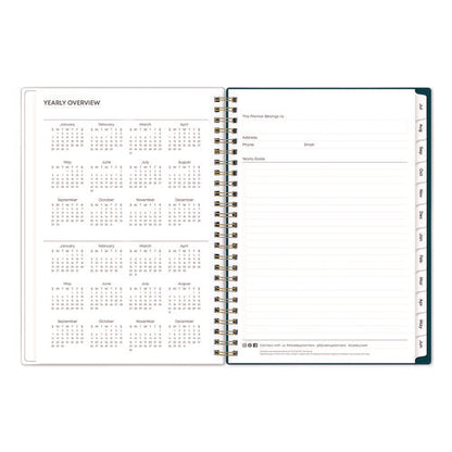 Greta Academic Year Weekly/monthly Planner, Floral Artwork, 8.63 X 5.88, Green Cover, 12-month: July 2024 To June 2025