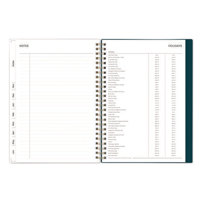 Greta Academic Year Weekly/monthly Planner, Floral Artwork, 8.63 X 5.88, Green Cover, 12-month: July 2024 To June 2025