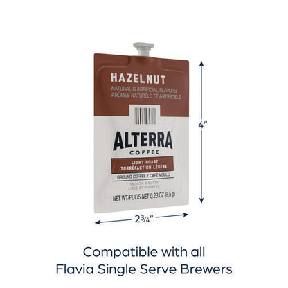 Alterra Hazelnut Coffee Freshpack, 0.23 Oz Pouch, 40/carton