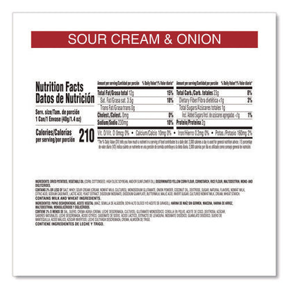 Grab And Go Sour Cream And Onion Crisps, 1.4 Oz Cans, 12/box