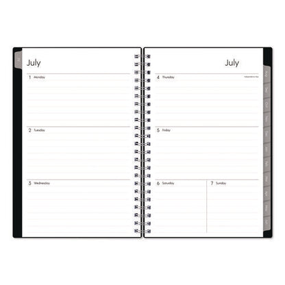 Enterprise Academic Weekly/monthly Planner, 8 X 5, Black Cover, 12-month (july To June): 2024 To 2025