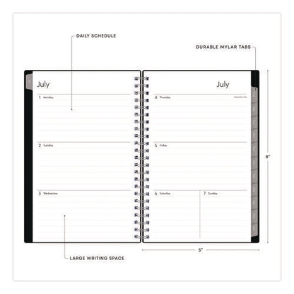 Enterprise Academic Weekly/monthly Planner, 8 X 5, Black Cover, 12-month (july To June): 2024 To 2025