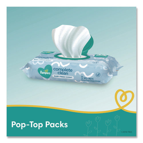 Complete Clean Baby Wipes, 1-ply, 6.8 X 7, Baby Fresh, White, 72/pack