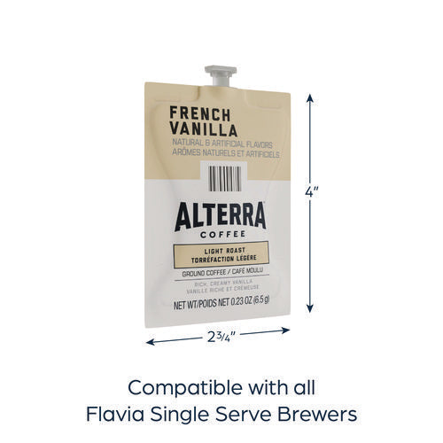 Alterra French Vanilla Coffee Freshpack, 0.23 Oz Pouch, 40/carton