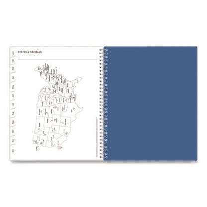 Savoy Cool Weekly/monthly Planner, Abstract Artwork, 11 X 8.5, Blue/silver Cover, 12-month (jan To Dec): 2025