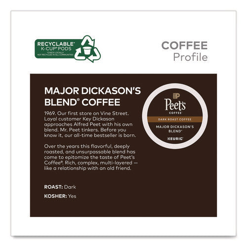 Major Dickason's Blend K-cups, 0.44 Oz, 88/carton