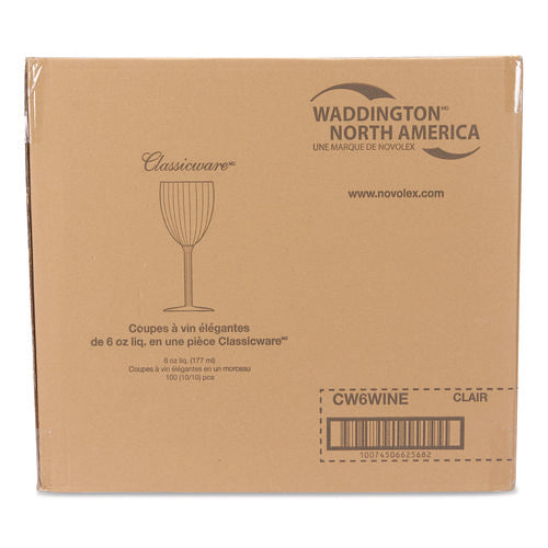 Classicware One-piece Stemware, 6 Oz, Clear, 100/carton