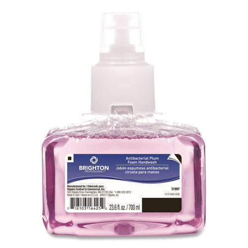 Antibacterial Foaming Hand Soap Refill For Ltx Dispenser, Plum Scent, 23.6 Oz, 3/carton