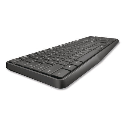 Mk235 Wireless Keyboard And Optical Mouse Combo, 2.4 Ghz Frequency, 33 Ft Wireless Range, Black