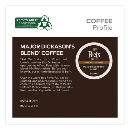 Major Dickason's Blend K-cups, 0.44 Oz, 40/box