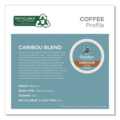 Caribou Blend Coffee K-cups, 0.4 Oz, 44/box