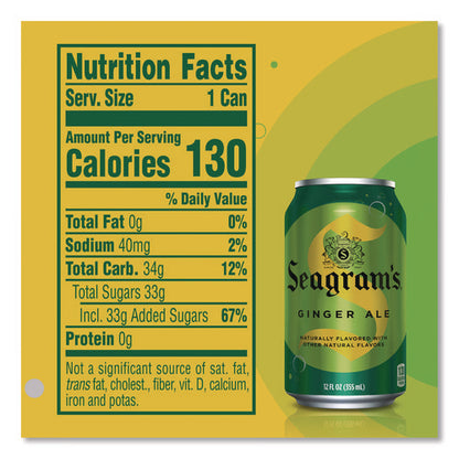 Ginger Ale, 12 Oz Can, 24/carton