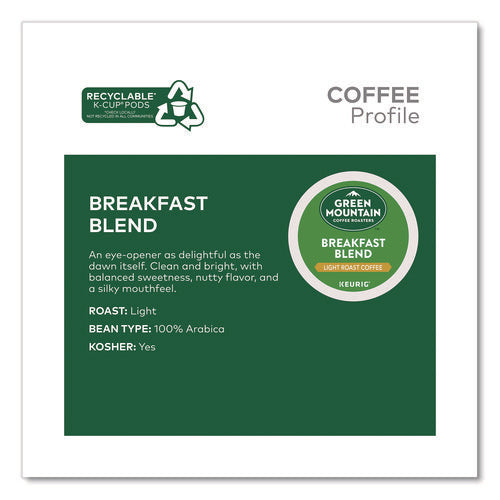 Breakfast Blend Coffee K-cups, 0.31 Oz, 48/box