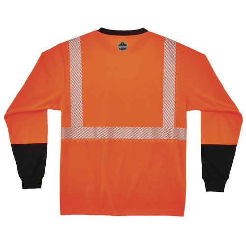 Glowear 8281bk Class 2 Long Sleeve Shirt With Black Bottom, 8x-large Long, Orange