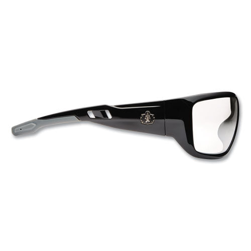 Skullerz Baldr Safety Glasses, Black Nylon Impact Frame, Anti-fog Clear Polycarbonate Lens