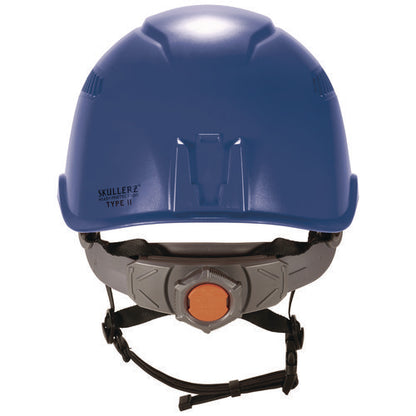 Skullerz 8977led Class C Safety Helmet With Led Light And Adjustable Venting, 6-point Ratchet Suspension, Blue